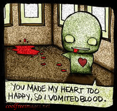 Cute Emo - You Made My Heart Too Happy, So I Vomited Blood