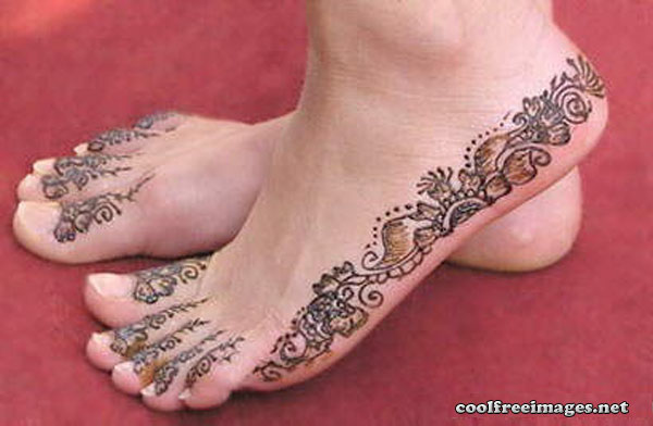 Online Free Feet Mehndi Design Pictures