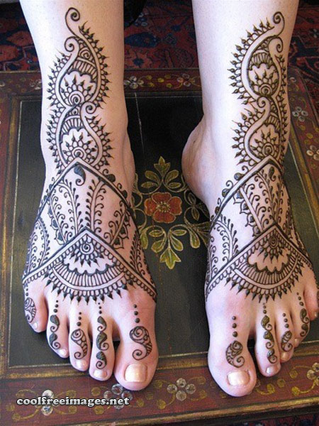 Best Free Feet Mehndi Design Graphics