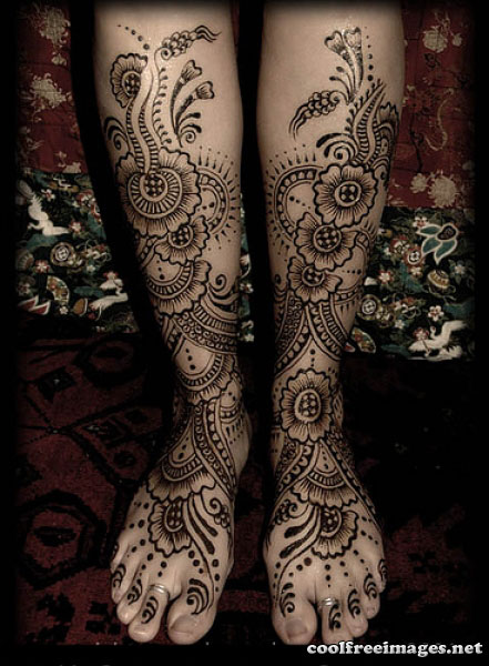 Online Free Feet Mehndi Design Pictures